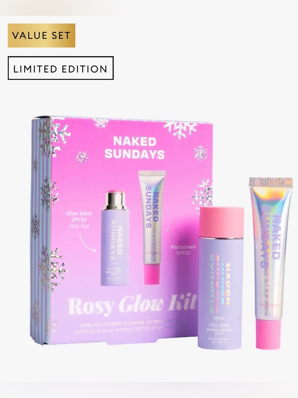 Naked Sundays Rosy Glow Kit - Limited Edition Value Set ** NIB**